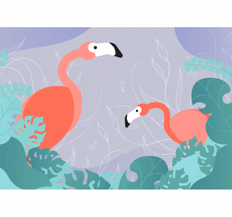 Fototapete tiere flamingo familie - TenStickers
