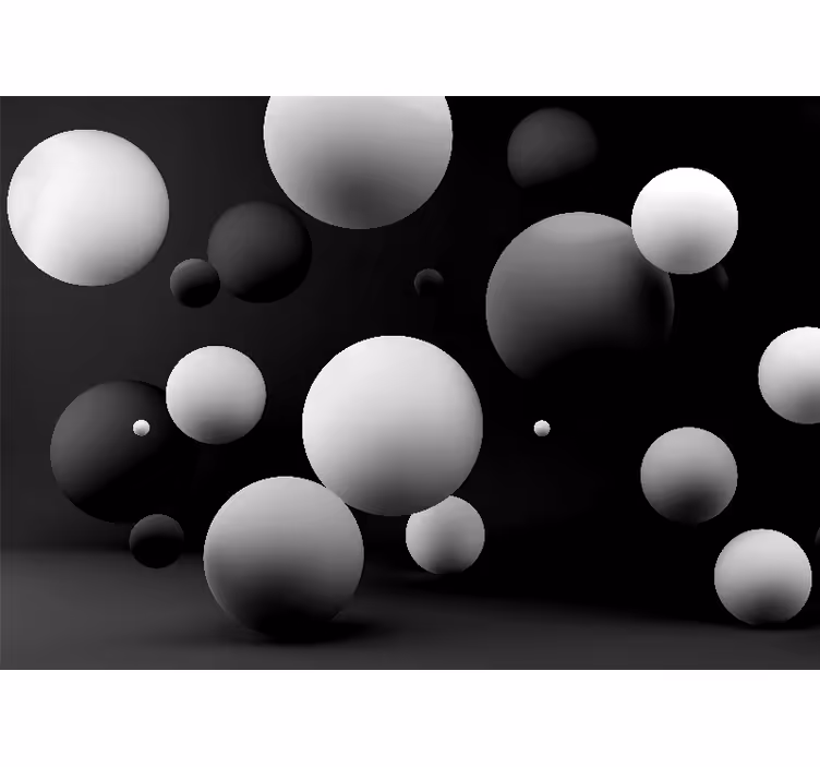 Fototapete abstrakt geometrische kugelkomposition - TenStickers