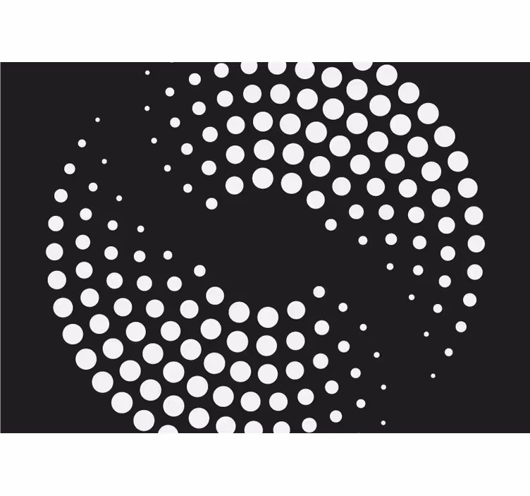 Weiterre Fototapeten dynamisches weiß gepunktetes design - TenStickers
