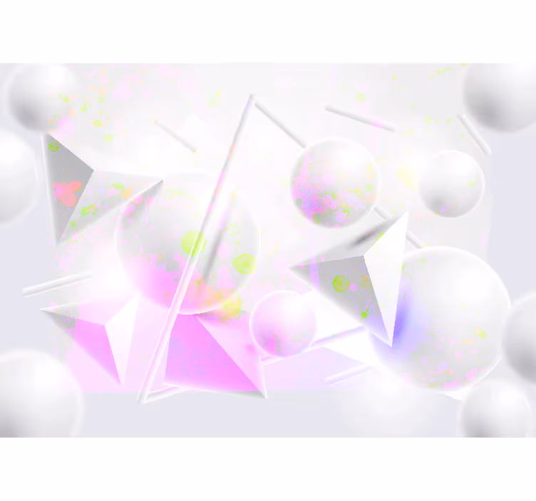 Fototapete 3D Moderne formen mit farbspritzern - TenStickers