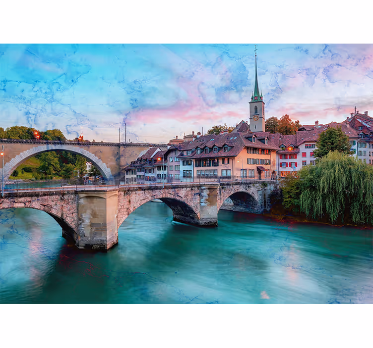 Fototapete städte bern brückenansicht - TenStickers