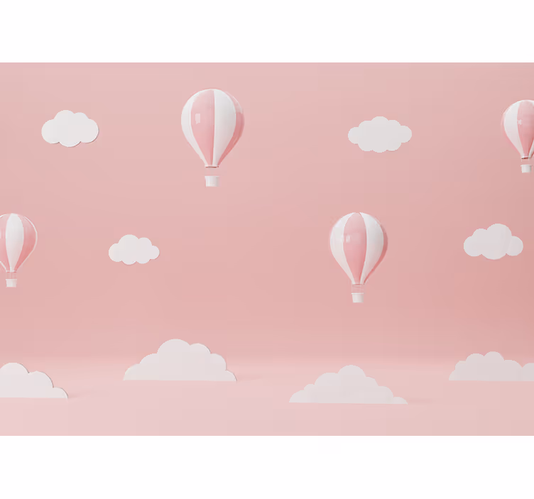 Fototapete liebe mit bunten ballons am himmel - TenStickers