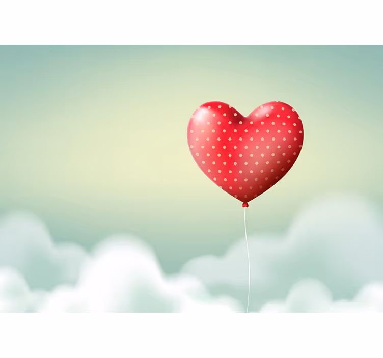 Fototapete liebe herzluftballon - TenStickers