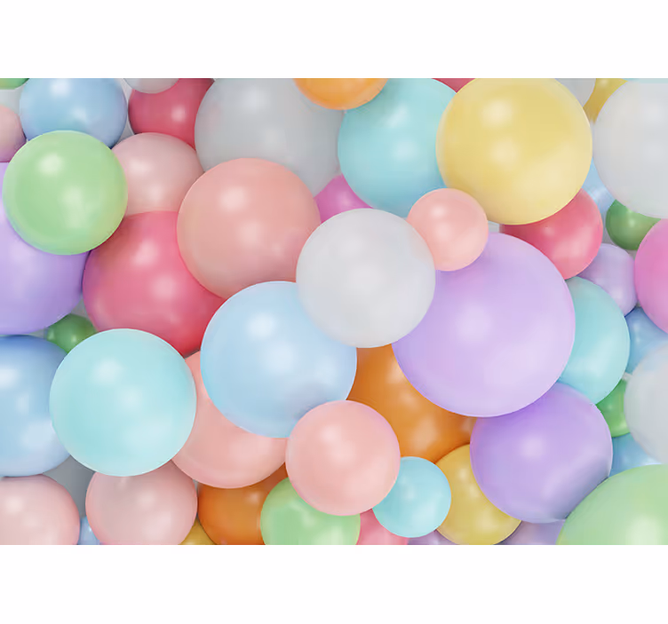 Fototapete muster bunte ballonblasen - TenStickers