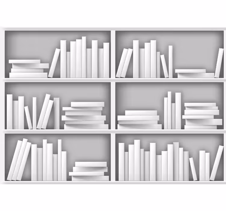 Fototapete muster minimalistische bücherregale - TenStickers