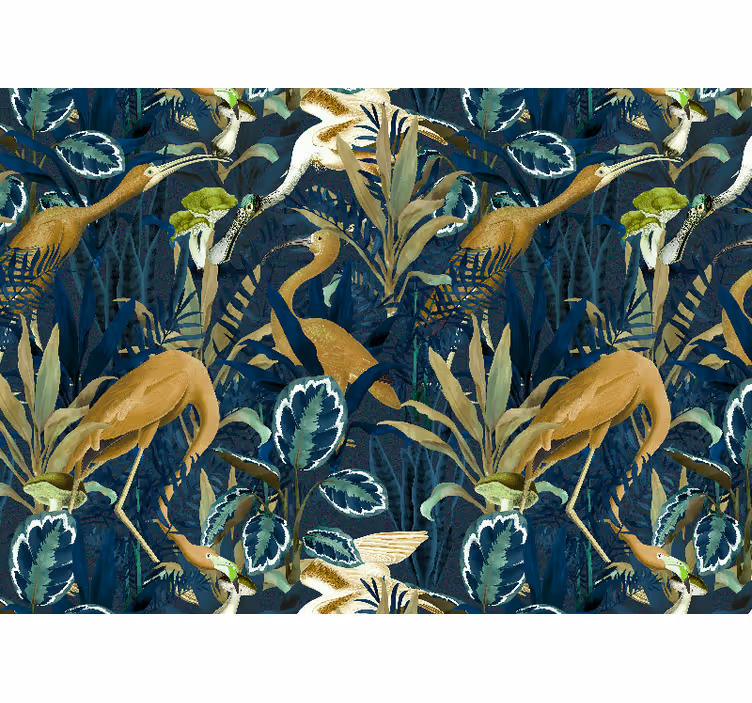 Fototapete afrikanisch tropische vogel szene - TenStickers