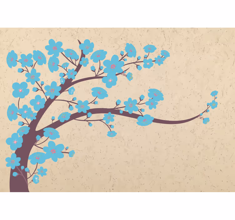 Fototapete blumen sakura blütenstamm - TenStickers