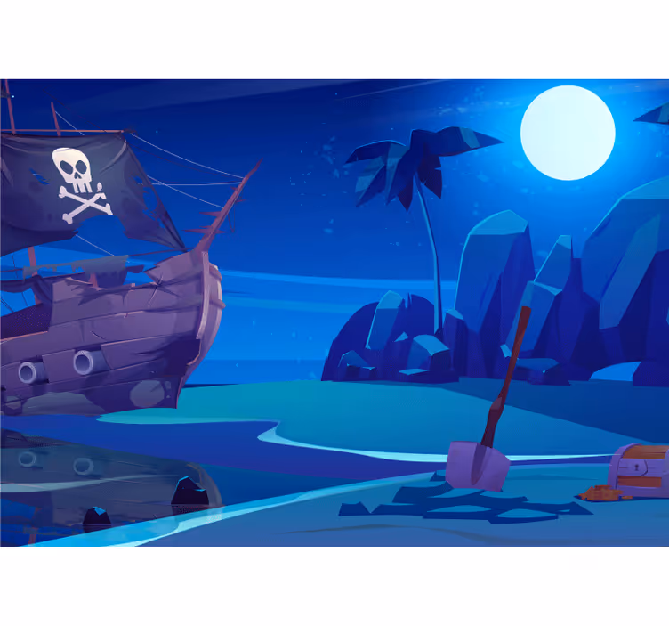 Fototapete fantasie piratenschiff abenteuer - TenStickers