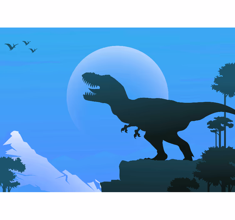 Fototapete Tiere Wütender t-rex brüllt - TenStickers