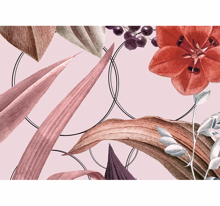 Fototapete blumen im blumenmuster design - TenStickers