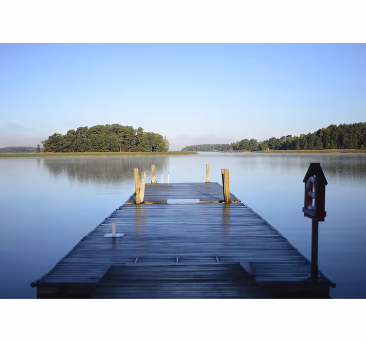 Fototapete See ruhiges dock - TenStickers