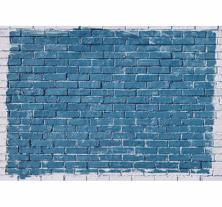 Fototapete ziegelwand in strukturiertem blau - TenStickers