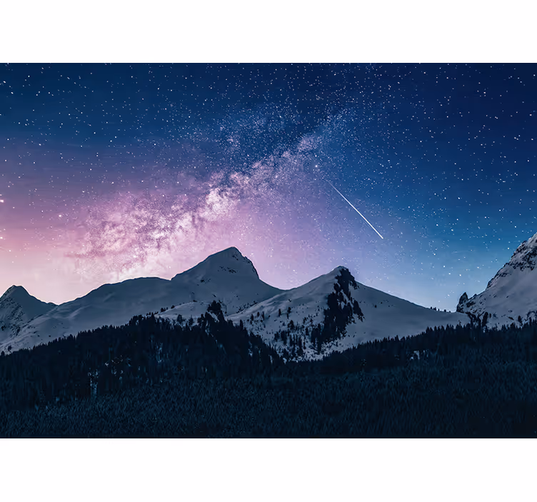 Fototapete berge majestätische sternennacht - TenStickers
