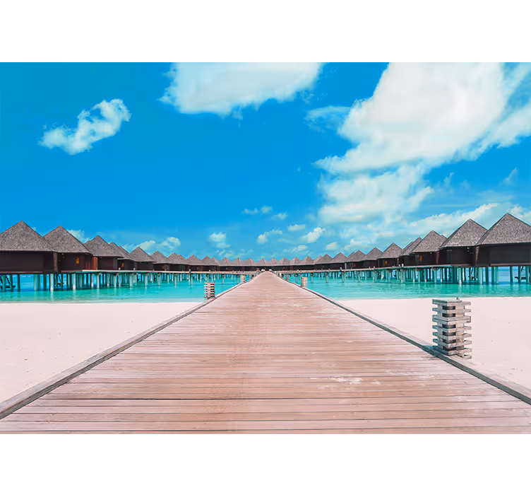Fototapete landschaft tropical stegweg - TenStickers