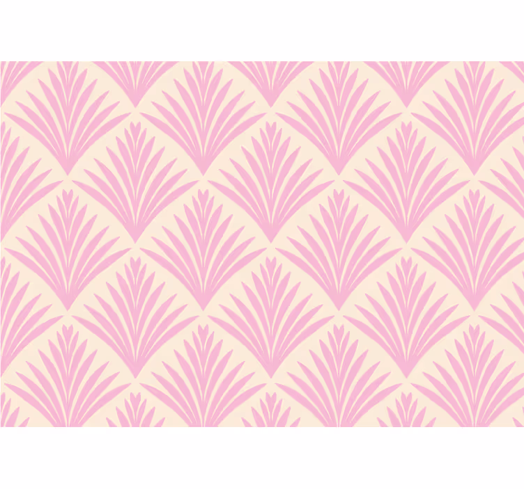 Fototapete abstrakt Pastellrosa palmen retro-muster - TenStickers