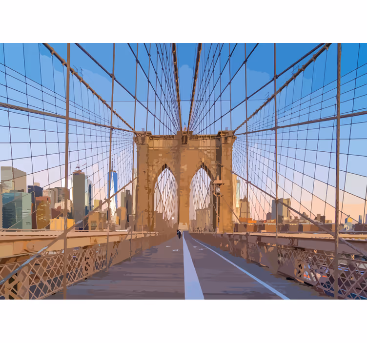 Fototapete städte brooklyn bridge aussichtspunkt - TenStickers