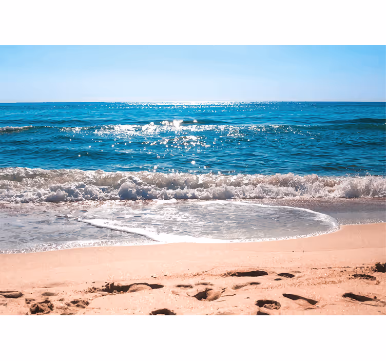 Fototapete Natur Ruhiger strand an einem sonnigen tag - TenStickers