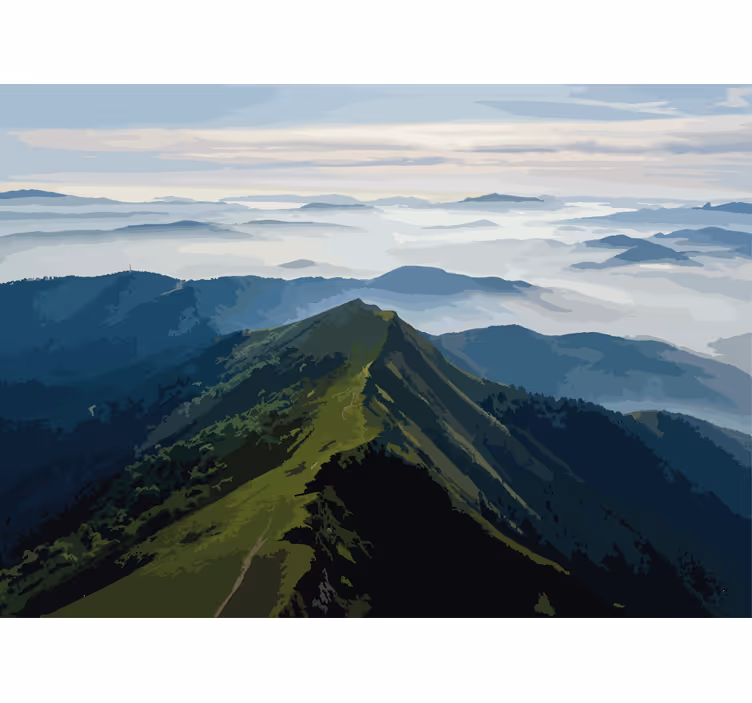 Fototapete landschaft gebirgsblick - TenStickers