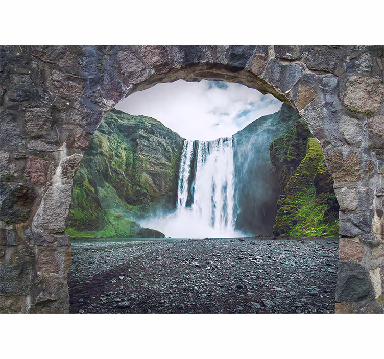 Fototapete wasserfall majestätische aussicht - TenStickers