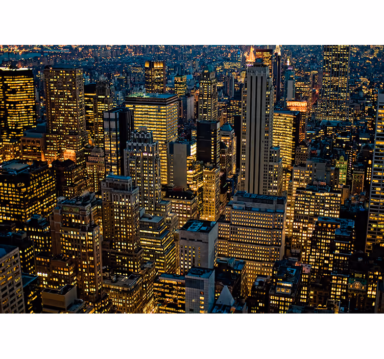 Fototapete new york stadtansicht nacht - TenStickers