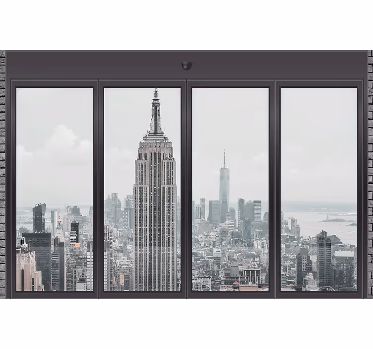 Fototapete Städte und Länder Fenster mit blick auf den empire sta - TenStickers