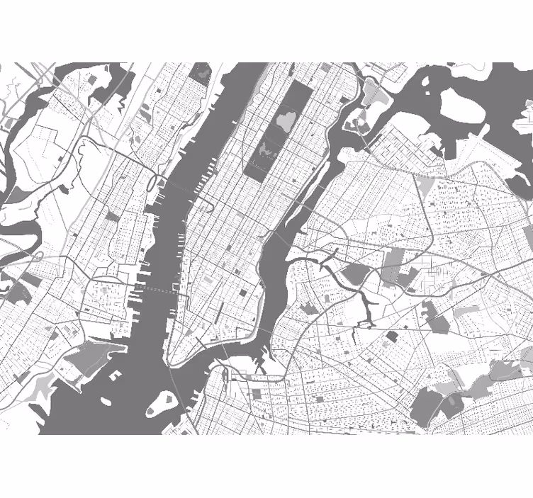 Fototapete Städte und Länder Karte von new york - TenStickers