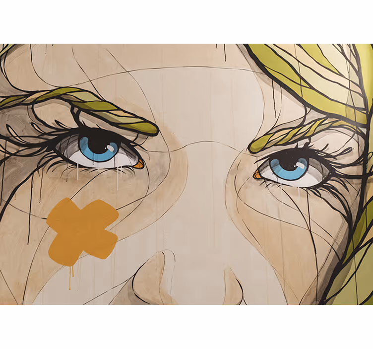 Fototapete kunst augen mit ausdruck - TenStickers