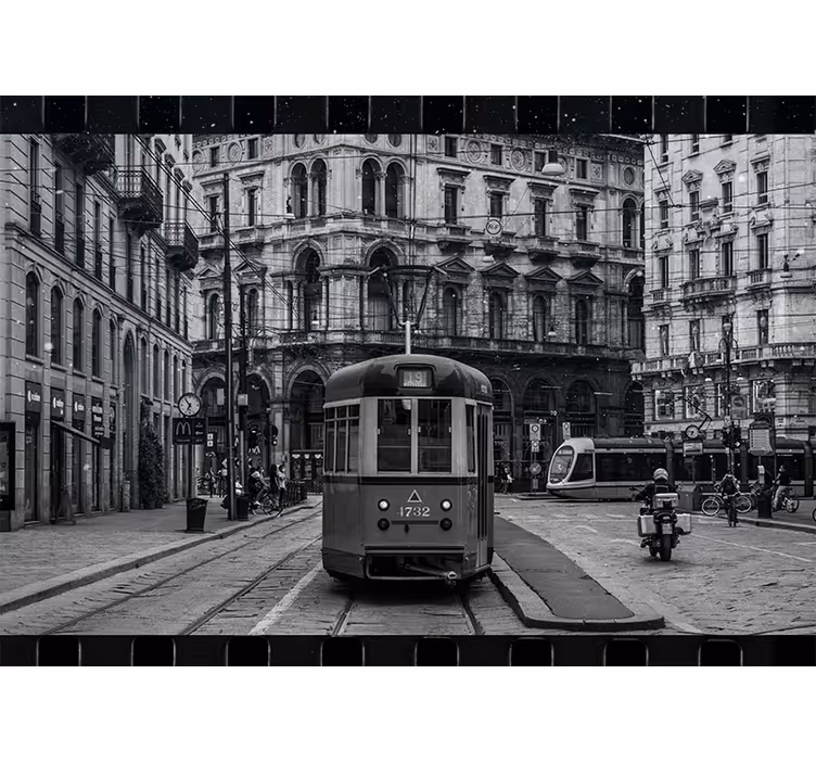 Fototapete städte historische straßenbahnknotenpunkt - TenStickers