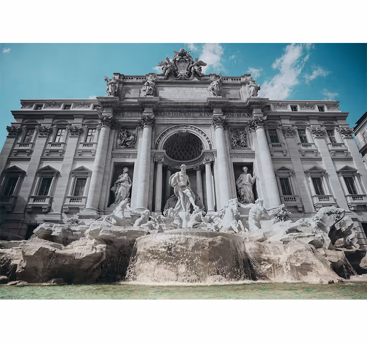 Fototapete Wohnzimmer Trevi-brunnen - TenStickers