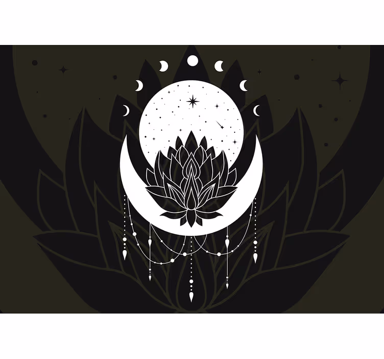 Fototapete mandala lotus-mond-design - TenStickers