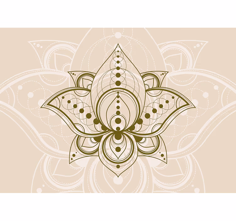 Fototapete mandala im eleganten lotusdesign - TenStickers