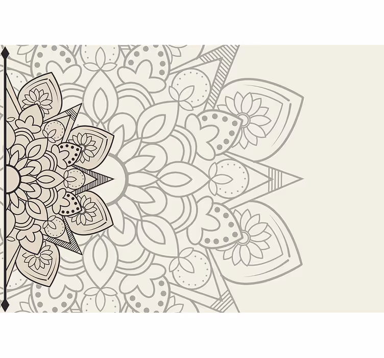 Fototapete mandala mit aufwändigem blumendesign - TenStickers