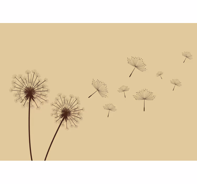 Fototapete blumen löwenzahnwind effekt - TenStickers