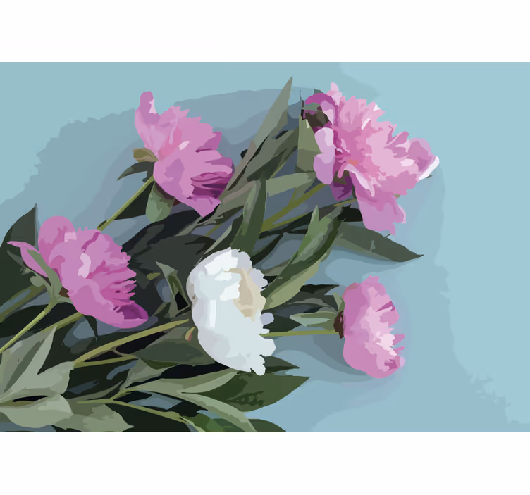Fototapete blumen pfingstrosen arrangement - TenStickers