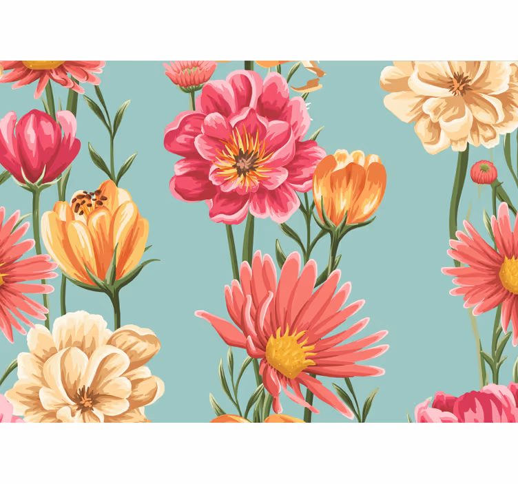 Fototapete blumen bunte blumenkomposition - TenStickers