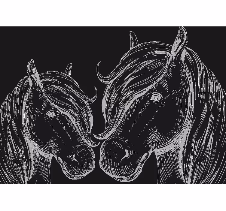 Fototapete tiere elegante pferdeporträts - TenStickers