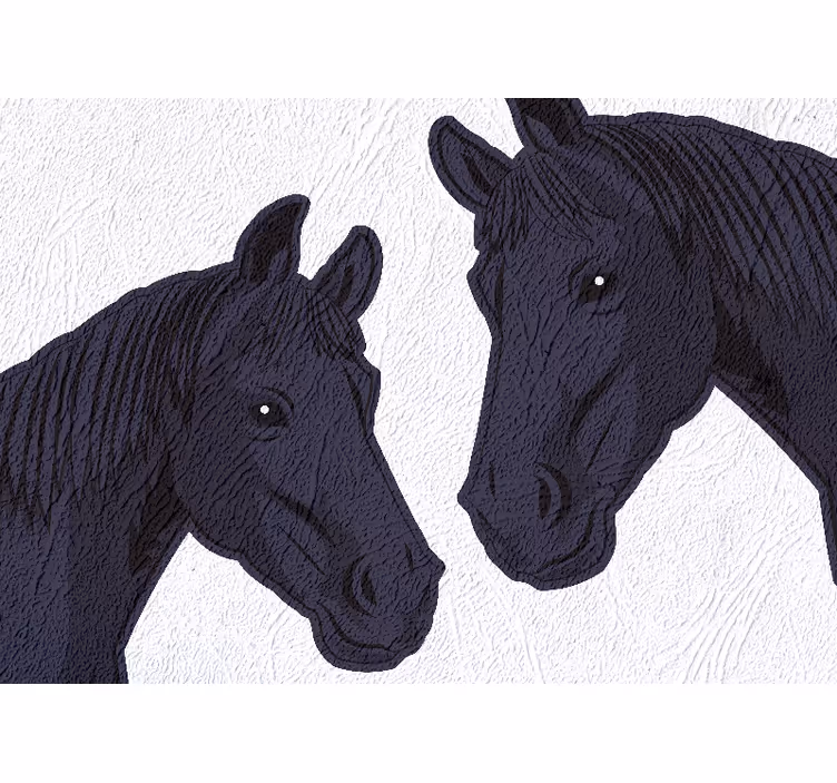 Fototapete Tiere Schwarze pferde - TenStickers