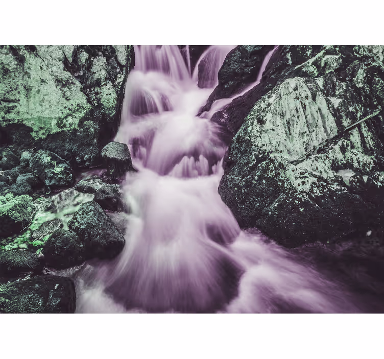 Fototapete berge mit plätschernden wasserfällen - TenStickers