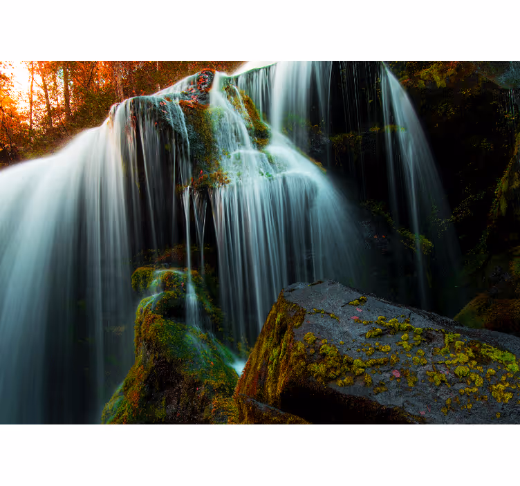 Fototapete wasserfall sanftes plätscherndes wasser - TenStickers
