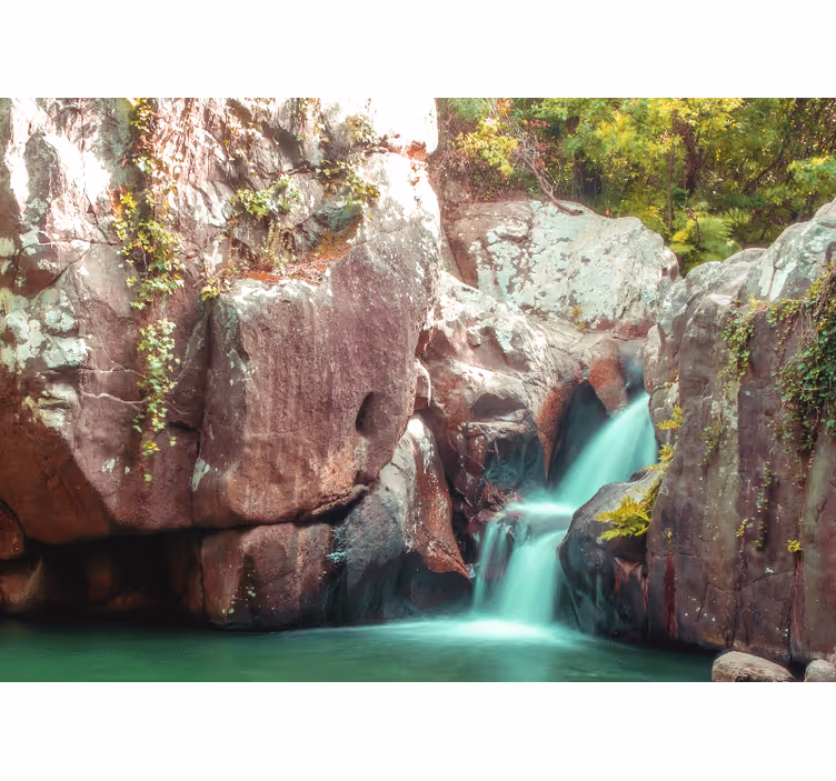 Fototapete natur friedlicher wasserfall landschaft - TenStickers