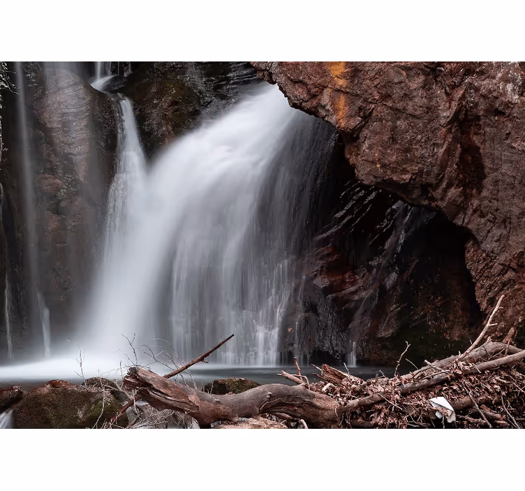 Fototapete wasserfall großes wasserfall-perspektive - TenStickers