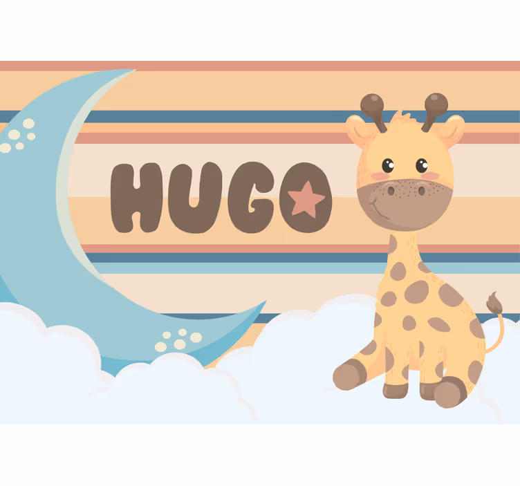 Fototapete kinderzimmer süße giraffenillustration - TenStickers