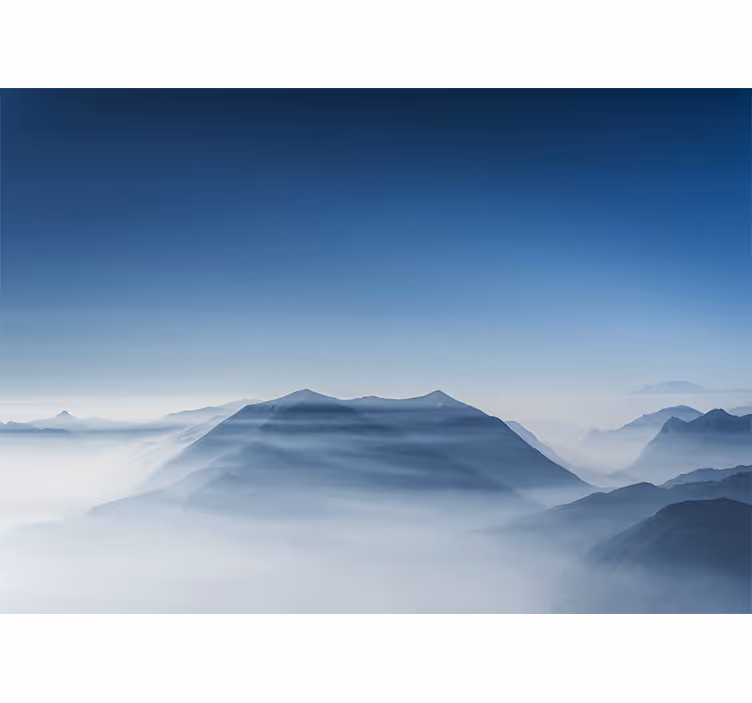 Fototapete Berge Blauer horizont mit bergen - TenStickers