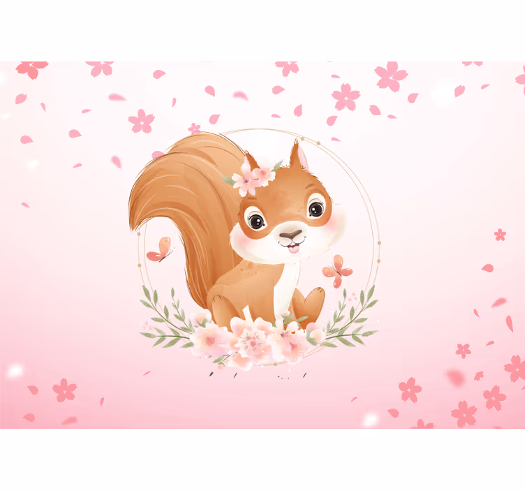 Fototapete Babyzimmer baby-eichhörnchen-porträt - TenStickers