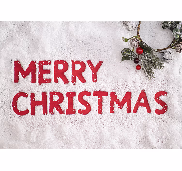 Fototapete weihnachten festliche schneebegrüßung - TenStickers