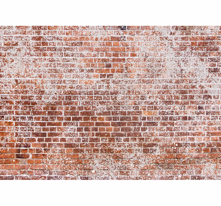 Fototapete Backstein Weiße farbe auf roten ziegeln - TenStickers