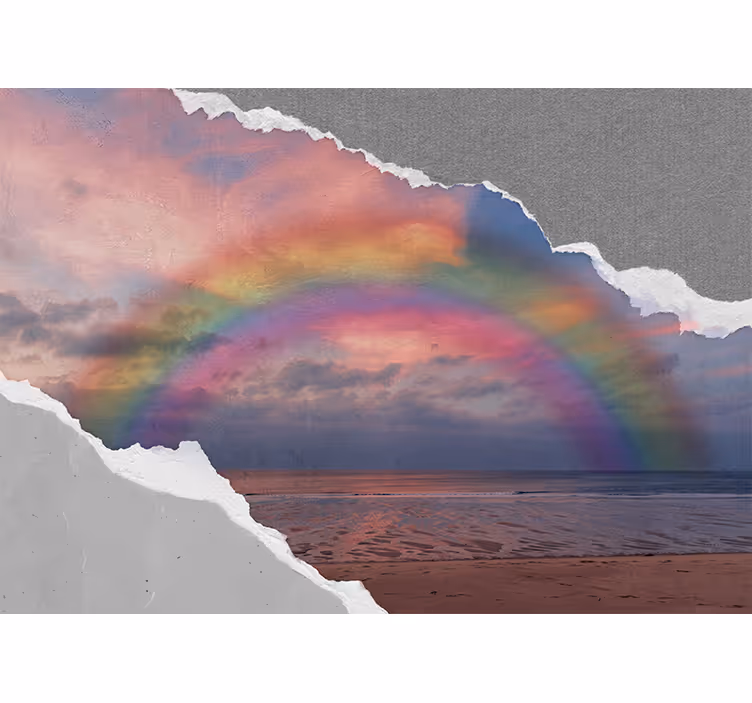 Fototapete Himmel lebendiger regenbogen - TenStickers