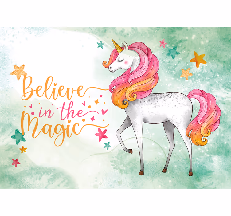 Fototapete fantasie einhorn im zauber - TenStickers