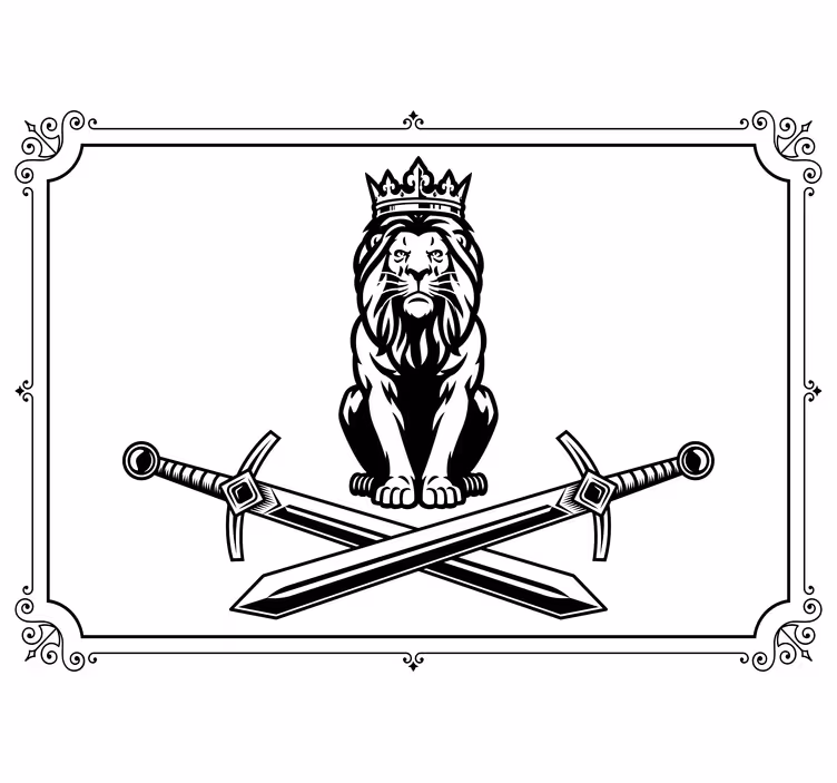 Fototapete löwe majestätisches löwen-icon - TenStickers