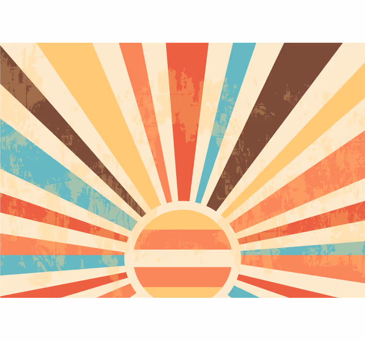 Fototapete abstrakt mit strahlendem sonnenburst-design - TenStickers